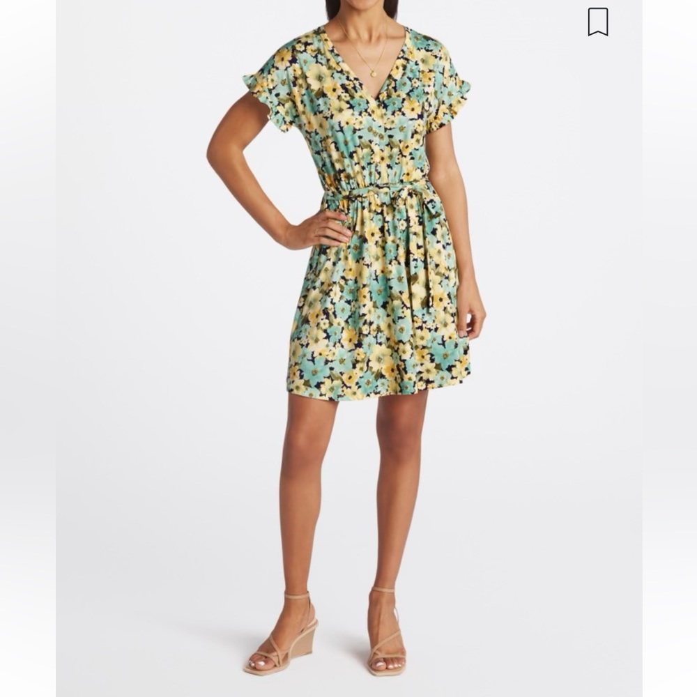 Stitch Fix French Grey Floral Dress